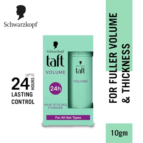 Image of Schwarzkopf TAFT Instant Hair Styling Volume Powder For Fuller Volume And Thickness, Lasts 24 Hours Without Stickiness And Residues | For All Hair Type - 10 Grams (Pack of 2)