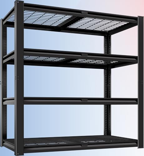 PrimeZone 40' W Heavy Duty Garage Shelving 2200 LBS 4 Tier Storage Shelves Adjustable Industrial...