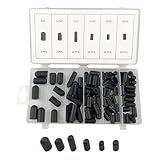 TECKEEN 80Pcs Silicone Vacuum Hat, Vacuum Plugs Hose End Caps Assortment Kit for Carburetor, Manifold, Automotive, Pipelines