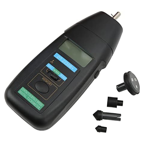 Digital Tachometer Fast Accurate Measurement Automatic Memory Auto Ranging Speed tester for Motorcycle Marine(black) Cover