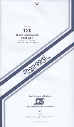Supports de timbres bande taille 120 noir protège contre l'humidité