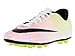 Nike Kids Mercurial Vortex II Fg-R White/Black/Volt/Total Orange Soccer Cleat 2 Kids US