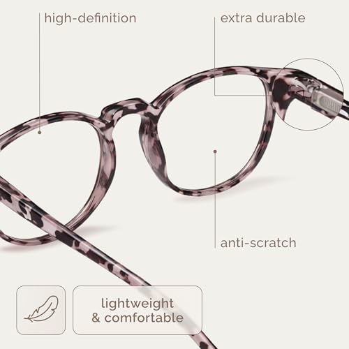 Image of IBOANN Chic & Comfy Blue Light Glasses for Women - 3-Pack Round Frames, Screen-Ready Style with UV Protection Coating