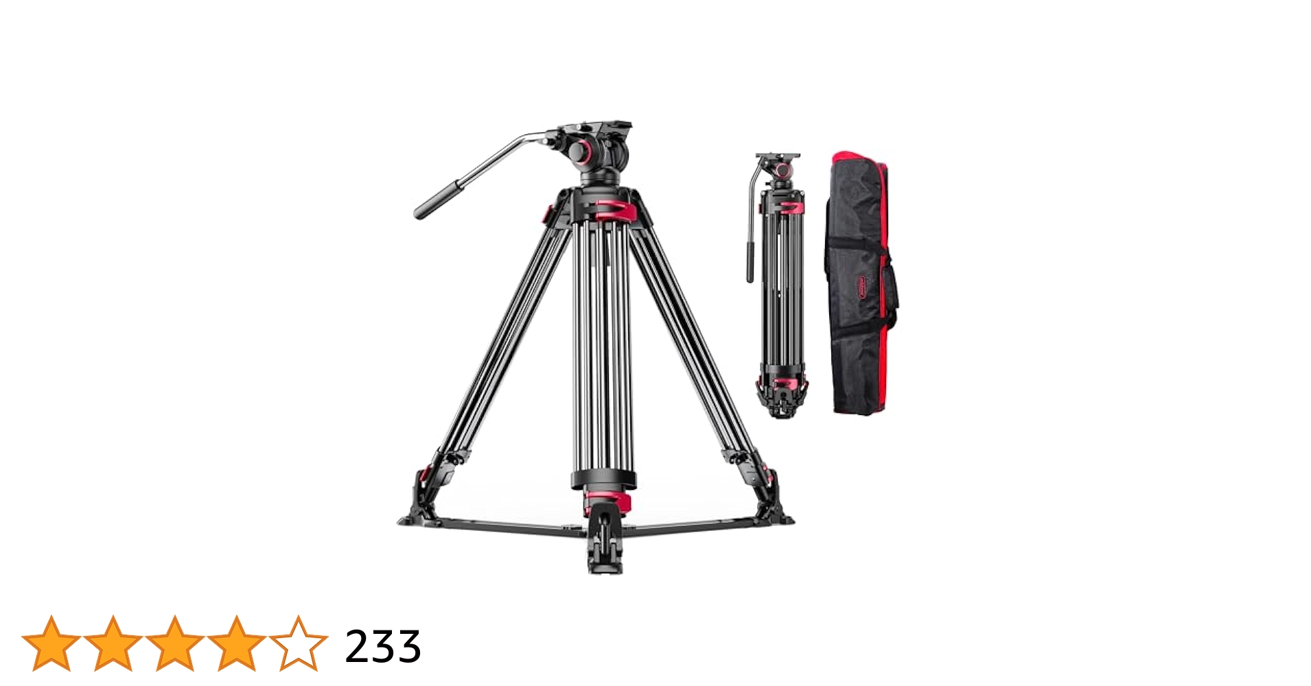 Amazon | miliboo mtt609a プロ用三脚 ビデオ三脚 大型三脚 無