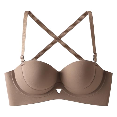 Soutien-gorge blanc en dentelle sans armature bonnet L pour petite poitrine
