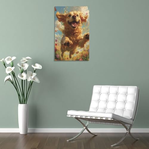 Tableau Impression Sur Toile Labrador Réalisation Premium Pour Décoration Murale - 5