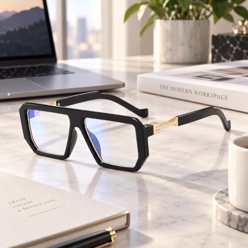 Image of Roshfort Blue Light Blocking Glasses, Computer Reading /Gaming /TV /Phones Glasses for Women Men,Anti Eyestrain & UV Glare
