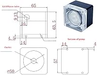 Lelukee CPU vízcsaló szivattyú PWM 800L/H G1/4 számítógéphez 5