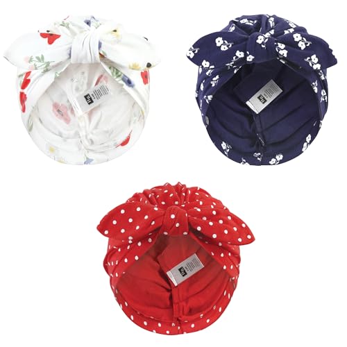 Image of Hudson Baby Infant Girls Turban Cotton Headwraps, 0-24 Months