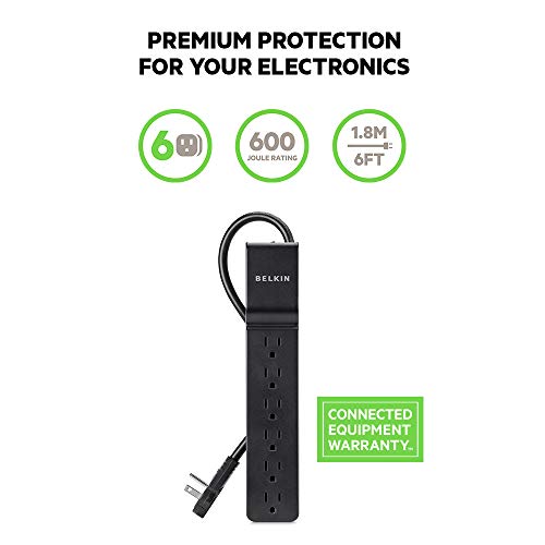 Belkin Surge Protector W/ 8 Rotating & 4 Standard Outlets & Surge Protector #TOP5