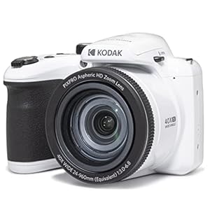KODAK-PIXPRO-AZ405-WH-20MP-Digital-Camera-40X-Optical-Zoom-24mm-Wide-Angle-Lens-Optical-Image-Stabilization-1080P-Full-HD-Video-3-LCD-Vlogging-Camera-White