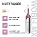 WOBLLMX 8mm Schaft Nutfräser,Ø3mm Arbeitslänge 8mm Professional Hartmetall Bestückt Nutfräser Standard für Holz Dichteplatte Zubehör Handfräse