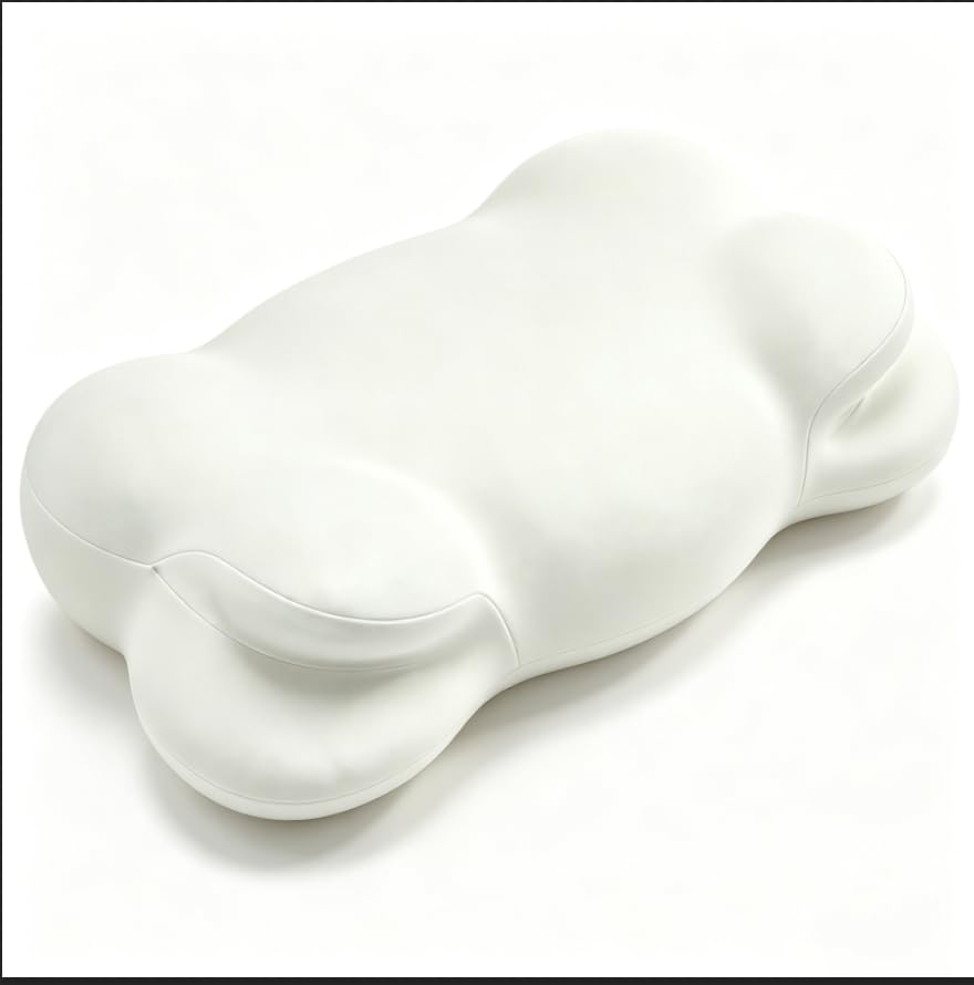 ZIVWAGX Cloud Align Pillow Mellow Sleep Dual Height Ergonomic Cervical Pillow for Side Back & Stomach Sleepers Contoured Orthopedic Bed Pillow with Washable Cover