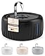 PrettyPaw Katzenbrunnen Aqua Flow Pro [NEUEINFÜHRUNG] Super leiser, BPA-freier 3L Trinkbrunnen für Katze mit LED und Aktivkohlefilter I Leicht zu reinigender Katzen Trinkbrunnen I Aqua Flow (Schwarz)