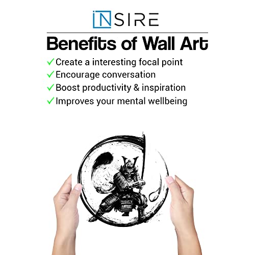 Insire Japanese Wall Art Samurai Poster Japanese Samurai Wall Art - Set Of 4 (8X10) Samurai Decor Japanese Bathroom Decor Japanese Poster - Samurai Art Japanese Wall Art Asian Wall Art - Unframed #TOP6