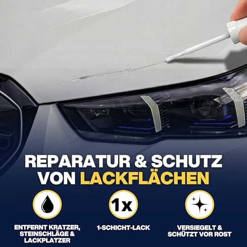 Lackstift Weiß Glänzend RAL 9010 15ml für Heizkörper, Lackstift für Auto – Ansicht 2