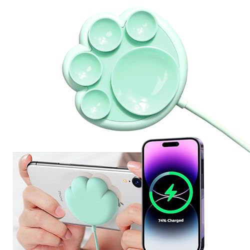 CXIBIKL Blue Cat Paw Wireless Charger - 15W Fast Charging