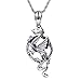 Produktbild Huangjiahao Punk-Halskette für Herren, silberfarben, Schwarz, Gothic-Anhänger, Edelstahl, Drachen-Anhänger, DIY Schmuck, Geburtstagsgeschenk, Beste Geschenkidee, Rostfrei, Silber, 65 * 32MM