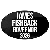 James Fishback for Governor 2026 Sticker Car Bumper Elections Voting Race Vote