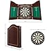 Dart Board Cabinet Set with 18-inch Dartboard, 6 Steel-Tip Darts, and Chalkboard Scoring for Game Rooms, Man Caves, and Home Bars by Trademark Poker