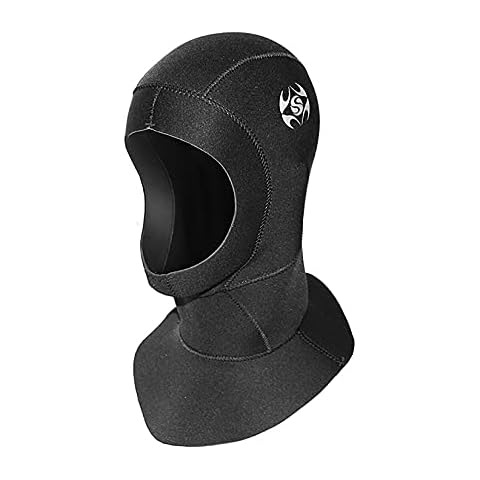 PAWHITS Wetsuit Hood 3mm Thermal Neoprene Diving Hood Wetsuit Hat Cap with Flow Vent (M) Cover