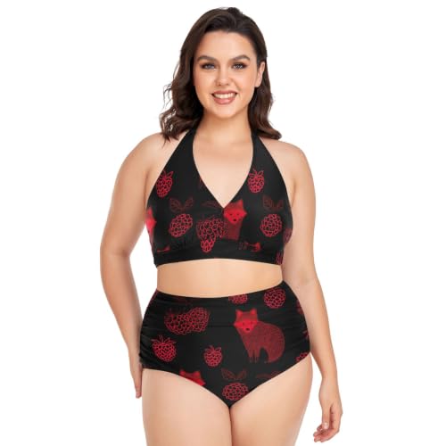 Bikini sculptant avec haut halter réglable et taille haute