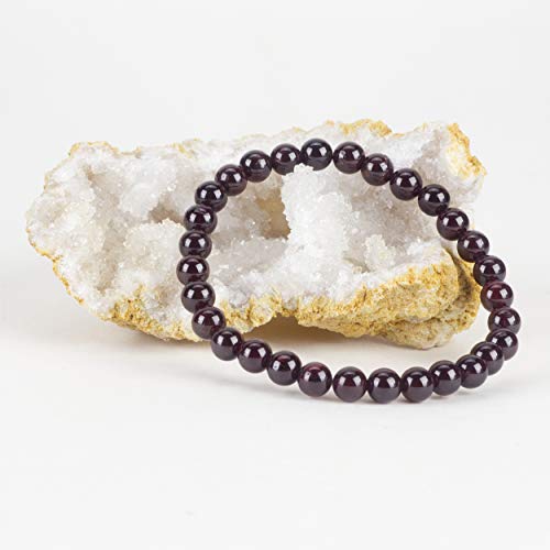 Cherry Tree Collection - Small, Medium, Large Sizes - Gemstone Beaded Bracelets For Women, Men, And Teens - 6Mm Round Beads (Red Garnet A Grade - Large) #TOP1