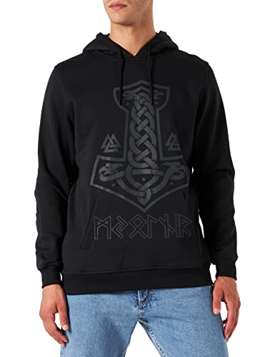 Baddery Jersey vikingo para hombre, sudadera con capucha Vikingos, regalos para hombres, Mjolnir, XL