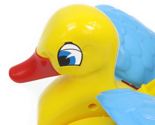 Quercetti Quack and Flap Duck Push Toy - Makes Sounds and Flaps Wings as it Rolls, Helps Toddlers Learn First Steps and Promotes Walking, for Kids Ages 1 - 3 Years