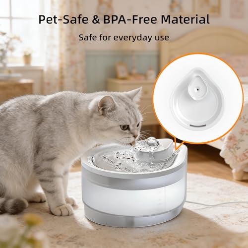 Fuente de agua automática para gatos y perros pequeños 2.5L miniatura 4