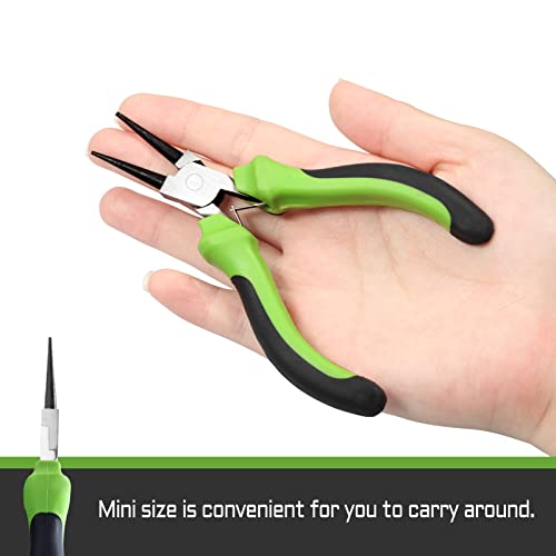 Image of Mini Round Nose Pliers Wire Looping Pliers Electrical Round Nose Micro Pliers 5 Inch Jewelry Making Repair Tool Handcraft