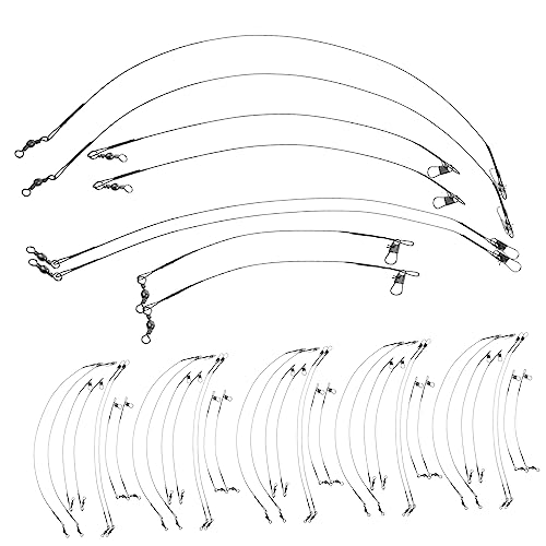 BCOATH Sea Fishing Line Wire Leaders 100pcs Bass Trout Carp Portable Easy to Use