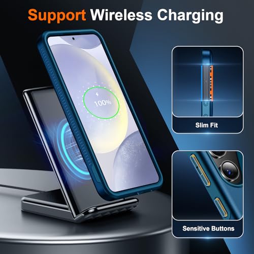 Coque Samsung S24 SPIDERCASE bleu mer antichoc