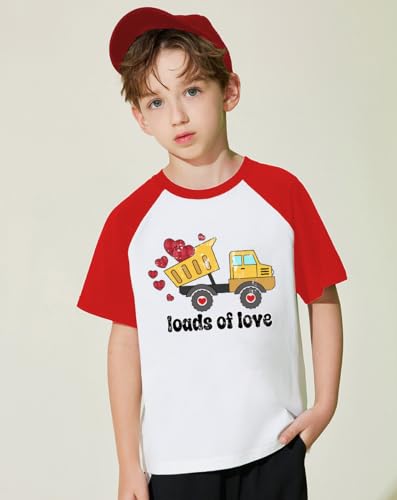 Toddler Boys Valentine's Shirt Retro Love Heart T-Shirts Kids Valentines Tees 2-10 Years4
