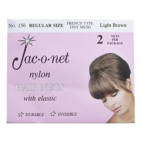 Jac-O-Net French Type, Tiny Mesh Hair Net-Regular Size, Light Brown,2 Net Per Pack [Pack of 12] Cover