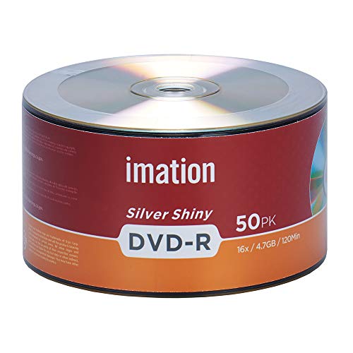 100 Pack Imation DVD-R 16X 4.7GB/120Min Silver Shiny Blank Media Recordable Movie Data Disc