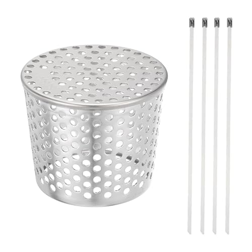 uxcell Gutter Downspout Guard Filter,3.9 Inch Wide 304 SS w/Cable Ties