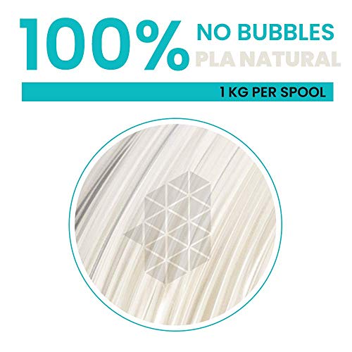 Image of Tesseract Premium PETG 1.75mm 3D Printing Filament | Dimensional Accuracy + /- 0.03mm | Compatible with Most FDM Printers | 1 KG 3D Printer Filament - PETG Natural /Clear (Quantity 1)