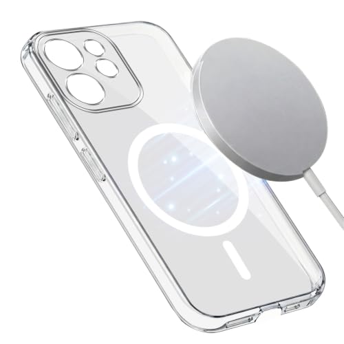 Image of Jkobi Lifetime Anti-Yellow MagSafe Compatible Clear Back Cover Case for Oppo Reno 15c (Sleek Hard Crystal | Shockproof and Camera Protection)