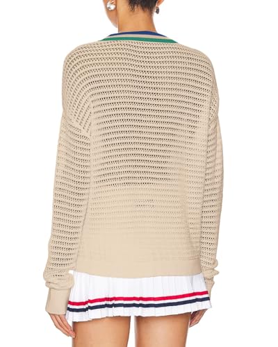 Image of Women Crochet Lightweight Cardigan Cover Up Open Front Long Sleeve Summer Cardigans