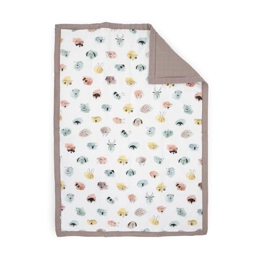 Image of Little Unicorn Toddler Bedding 3-Piece Set | Includes Comforter, Crib Sheet & Pillowcase | Soft & Breathable Muslin Fabric | for Convertible Cribs & Toddler Beds (Watercolor Critters)