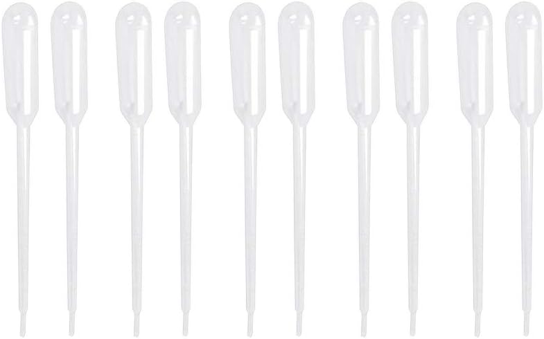 Yesallwas Plastic pippets dropper 2ml 100Pcs, Pipette dropper for Lab Measuring and distributing liquid