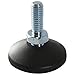 Produktbild 10 x MINI Gelenkfuß Gelenkstellfuß Stellfuß Maschinenfuß 30 PA GewindestangeSpindel M8x20mm Stahl