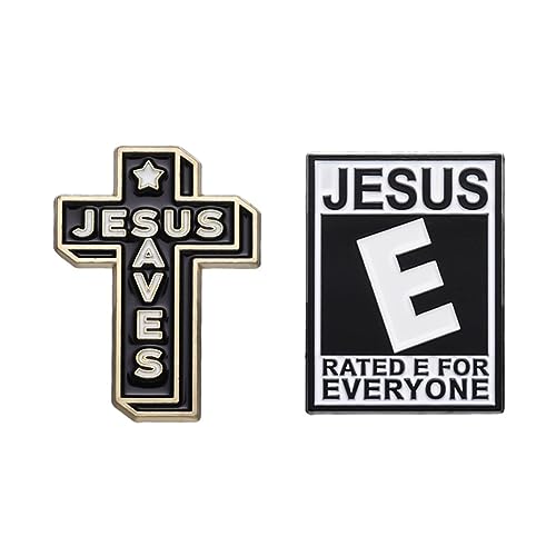 Image of Cross Brooch Pin for Women Men Cute Cross Brooch Metal Badge Pin Laple Religious Faith Brooches and Pins Hat Bag Shirt Decoration Jewelry Easter Pack