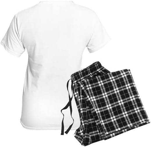CafePress Custom Personalized Peanuts Walking Personalized Dark Women's Pajama S Women's Novelty Cotton Pajama Set, Comfortable PJ Sleepwear With Checker Pant