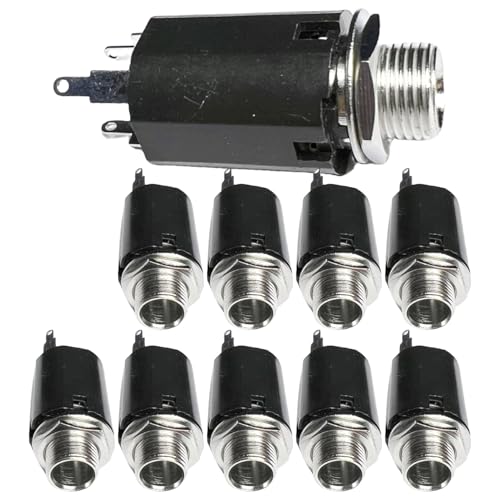 Conector hembra audio 6.35 mm TRS mono 10 unidades miniatura 2