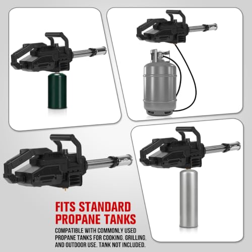 Heavy Duty Propane Torch for Outdoor Use, Adjustable Flame Thrower Gun for Charcoal Lighting, Fire Pit, Campfire, BBQ and Grill Starting (Tank Not Included) - image 7