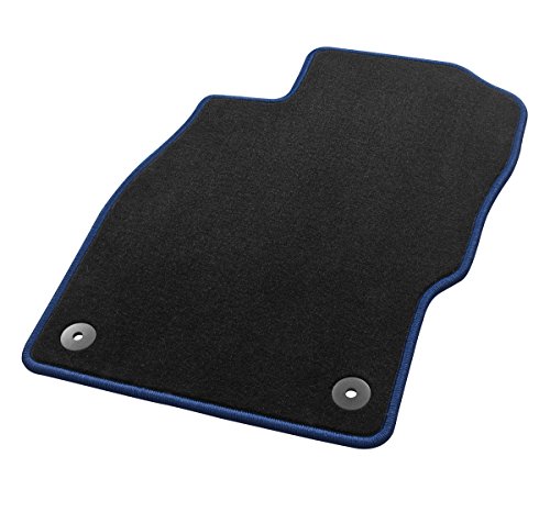 Tapis de véhicule Sky Line haut de gamme en noir et bleu Tobago, modèle 2 pièces