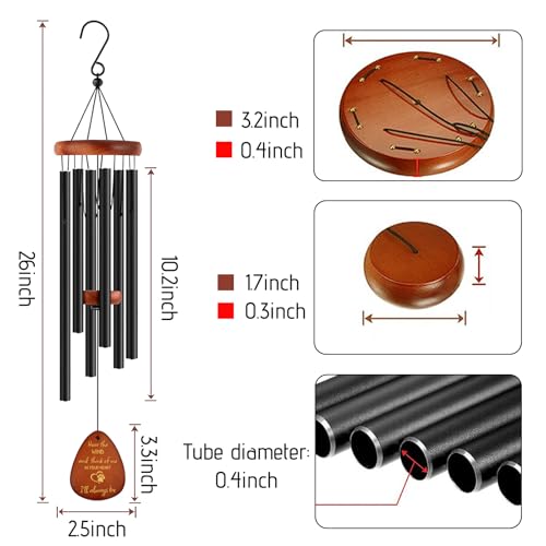 Image of Pet Memorial Wind Chimes 26 inch - Dog Memorial Gifts for Loss of Dog, Dogs Remembrance Bereavement Gift, Pet Loss Sympathy Gifts (Design 3)