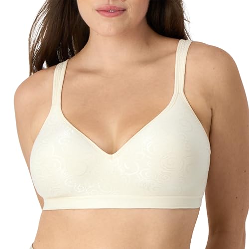 Bali Womens Comfort Revolution Wire Free Bra Light Beige Swirl 42B
